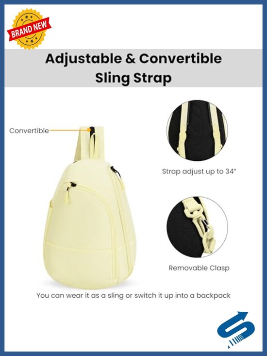 Convertible Sling Backpack Water Resistant RFID Travel Daypack Women main image 6